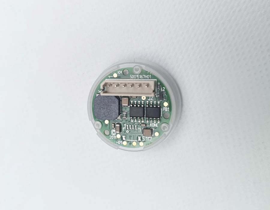 Базовый элемент кнопки вызова, прозрачный корпус, янтарная подсветка