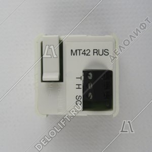 Кнопка вызова/приказа, MT42 RUS, 23 этаж, выдавленная надпись, красная подсветка, c Брайлем