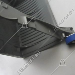 Ступень эскалатора, 600 мм, ECO, диаметр роликов - 75 мм, алюминий, окрашенная (серебро), 3 окрашенные желтые линии демаркации