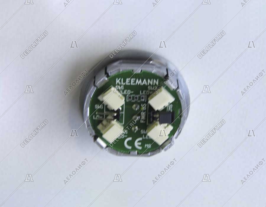 Кнопка приказа, круглая, "стрелка вверх" FMR MIRROR, красная подсветка