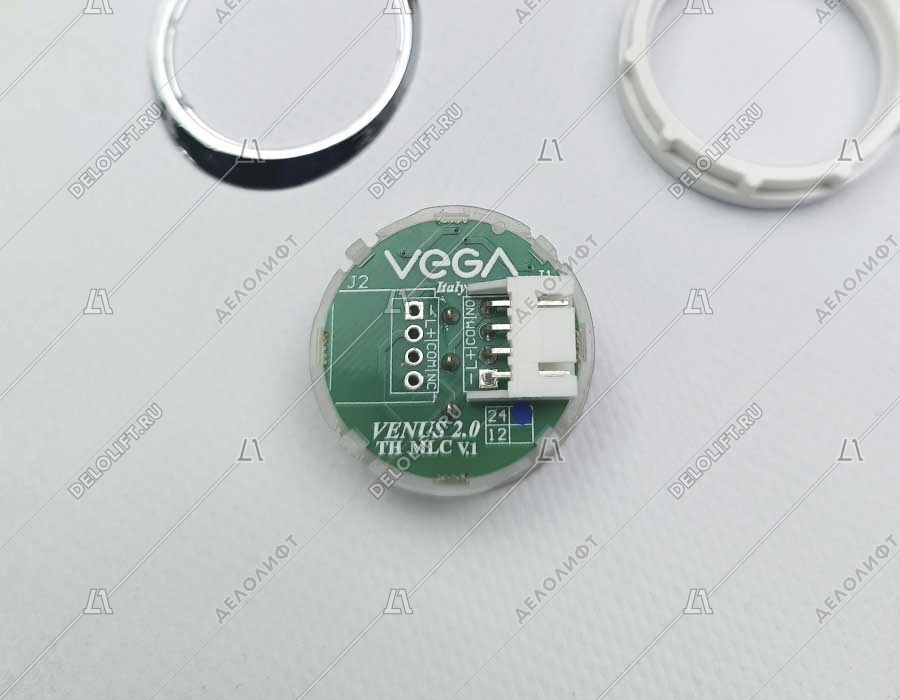 Кнопка вызова/приказа, Venus, закрытие дверей, синяя подсветка (разъем MLC)