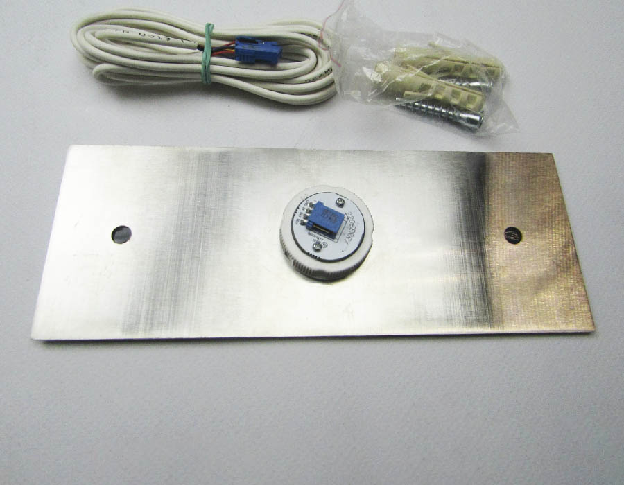 Панель/пост вызова, однокнопочный, подсветка красный и синий ореол, шлифованный, плоский