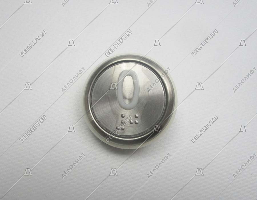 Кнопка вызова/приказа, BST, 0 этаж, белый символ, красная подсветка, с Брайлем