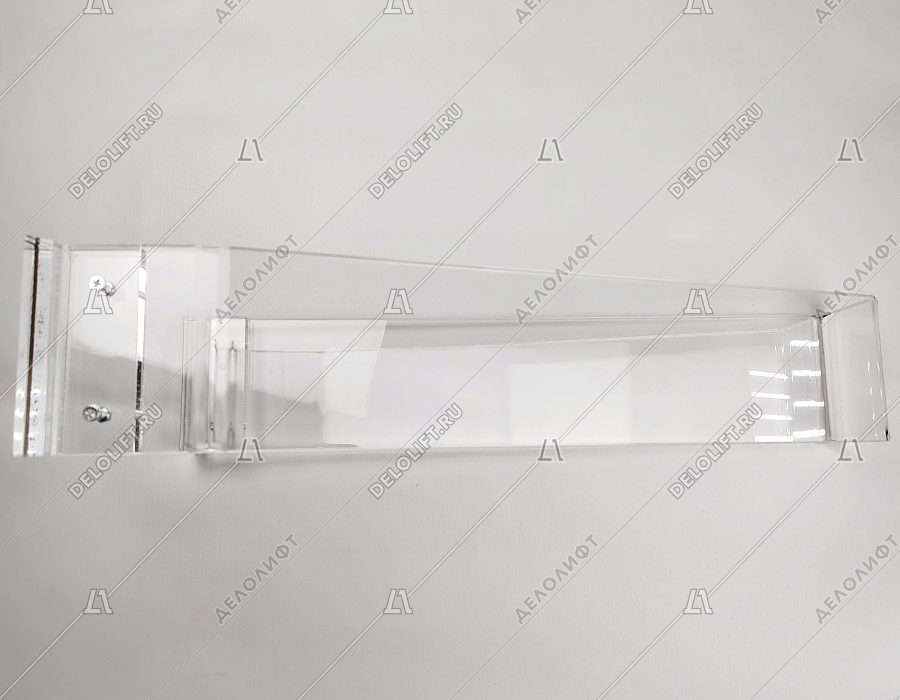 Отбойник эскалатора/траволатора, L - 230 мм, H - 570 мм, прозрачное оргстекло, толщина - 10 мм, ОРГПЛЕКС