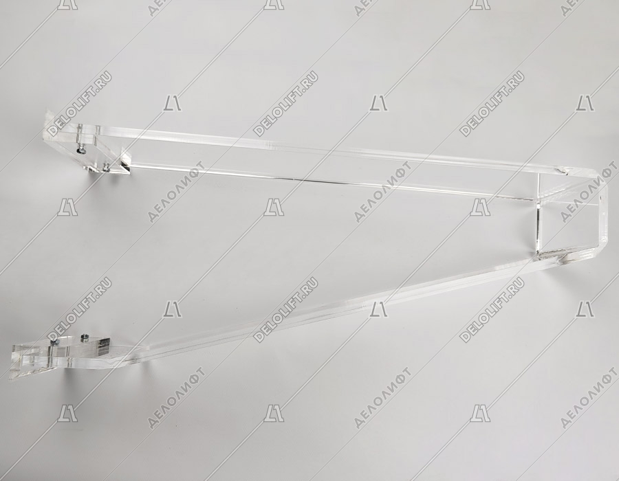 Отбойник эскалатора/траволатора, L - 230 мм, H - 570 мм, прозрачное оргстекло, толщина - 10 мм, ОРГПЛЕКС