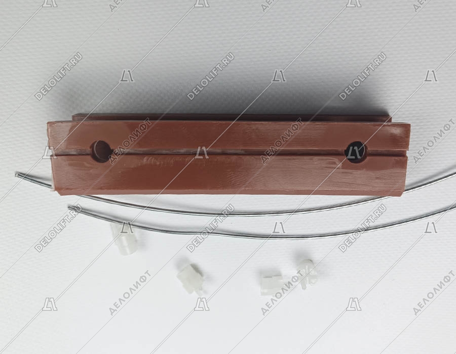 Вкладыш башмака направляющей кабины/противовеса, T - 16 мм, L - 140 мм, несмазываемый