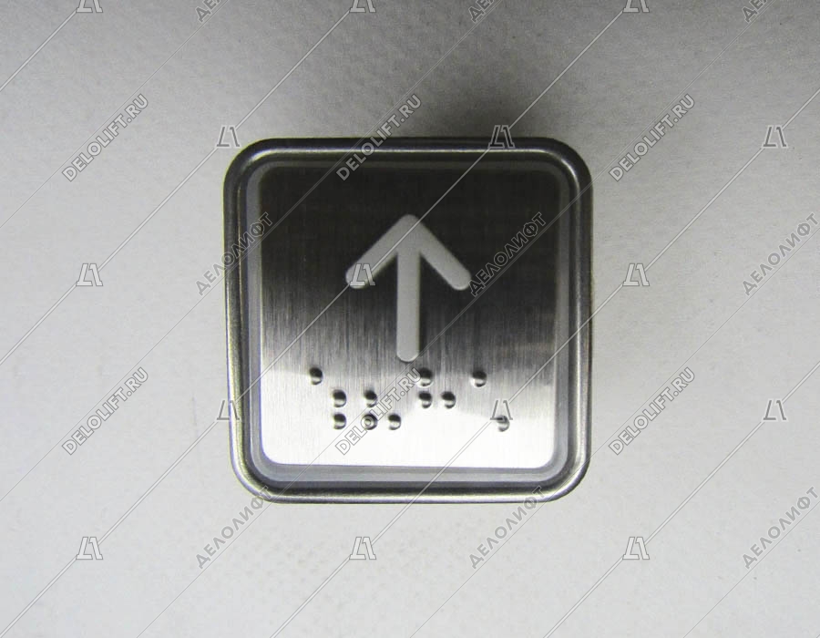 Кнопка приказа, Вверх, квадратная, 24В, красная подсветка, тип A4N11286, с Брайлем