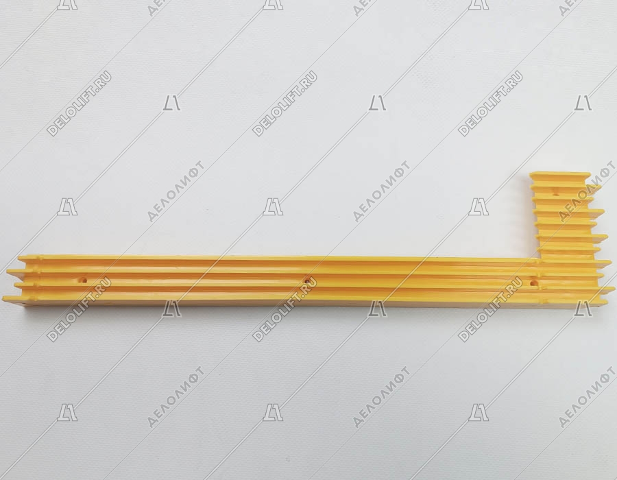 Демаркационная линия, правая, L - 402 мм, жёлтая, пластик (ступень алюминий)