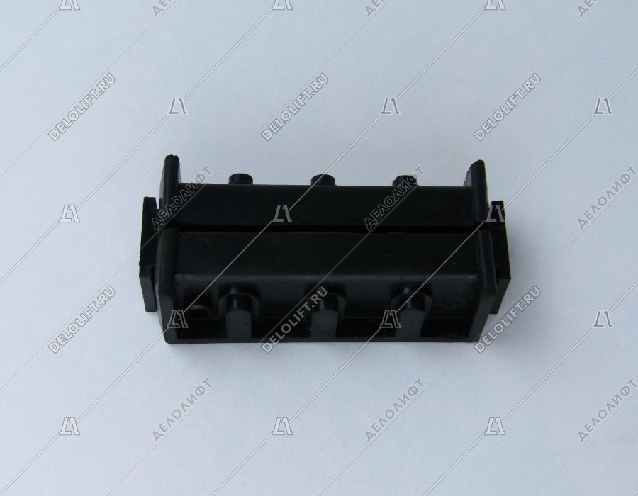 Вкладыш башмака направляющей кабины/противовеса, T - 16 мм, L - 130 мм, резиновые вставки