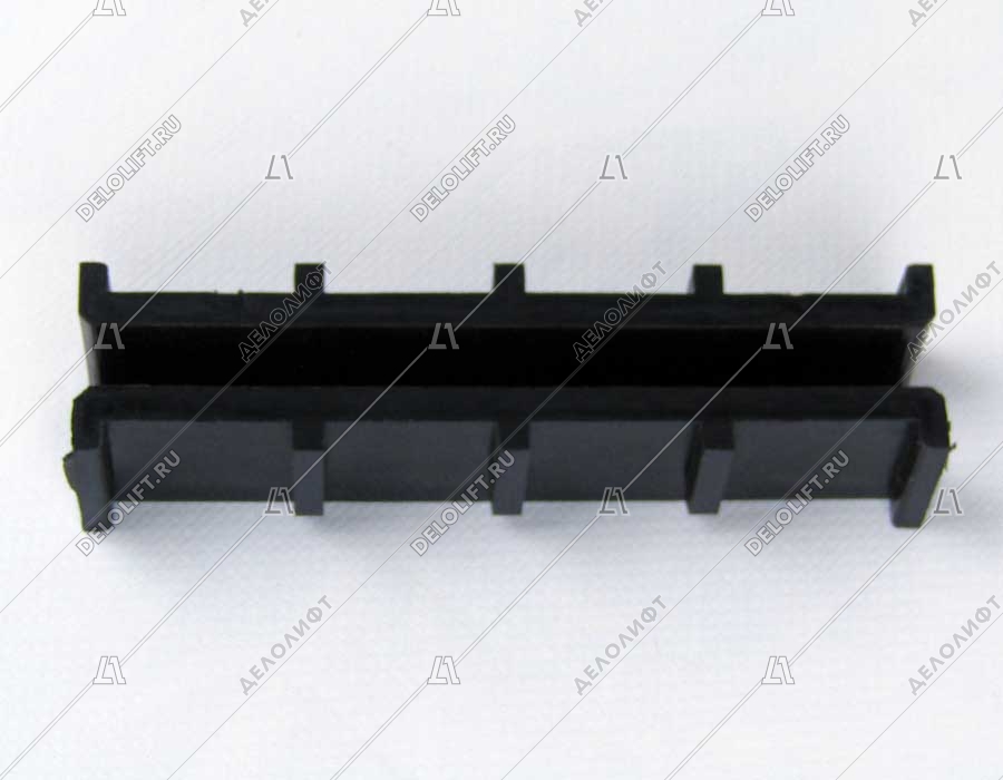 Вкладыш башмака направляющей кабины/противовеса, T - 9 мм, L - 130 мм, ребристая спинка