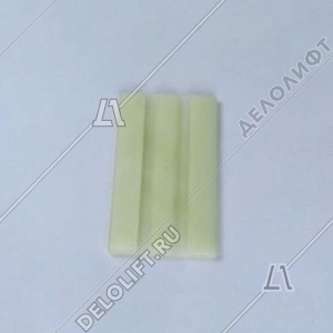 Вкладыш башмака направляющей кабины/противовеса, WELLMAKS, FS 14, L - 140 мм, B - 14 мм, книжка