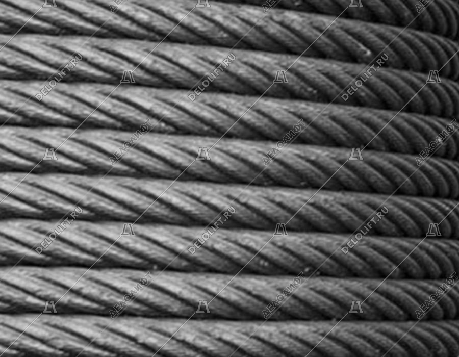 Канат/трос тяговый, d - 4,9 мм, ГОСТ 3069-80, 6х7+1о.с, 16кН, стальной, оцинкованный