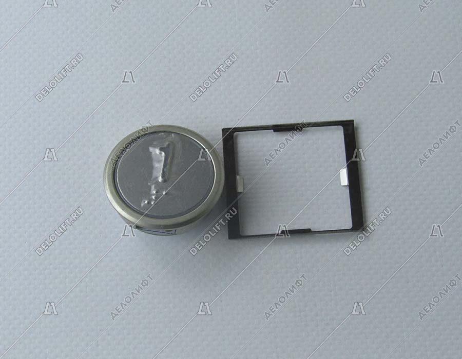 Кнопка вызова/приказа, HUNTER, MVLA2, 1 этаж, синяя подсветка, с Брайлем