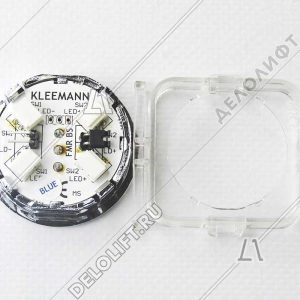 Кнопка приказа, круглая, "13" FMR BS, синяя подсветка, с брайлем