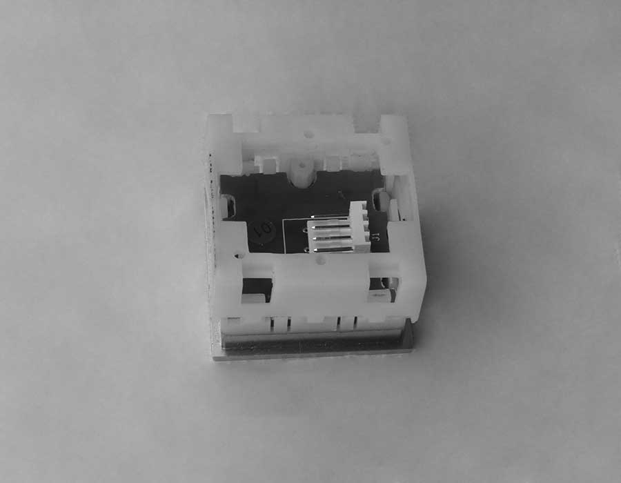 Кнопка приказа, KT40 STEP, 40x40, голубая подсветка, 1 этаж