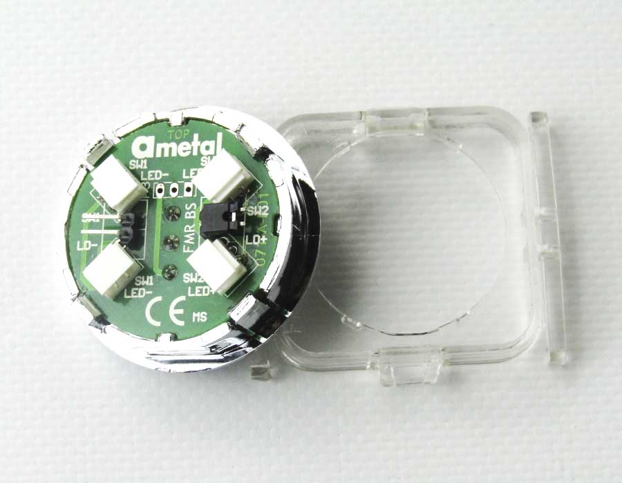 Кнопка приказа, круглая, "вентиляция" FMR BS, красная подсветка, с брайлем