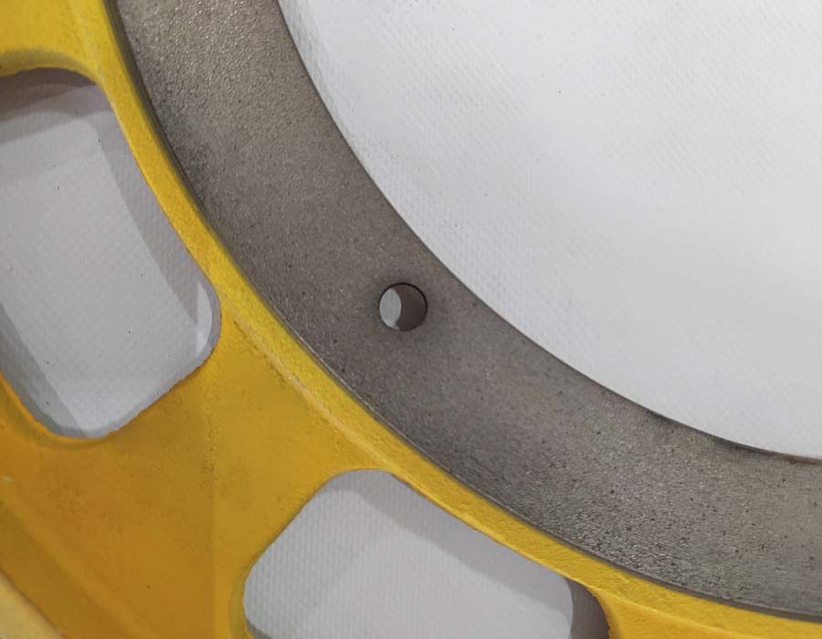 Колесо привода поручня, D - 587 мм, крепление 11 мм, без резьбы