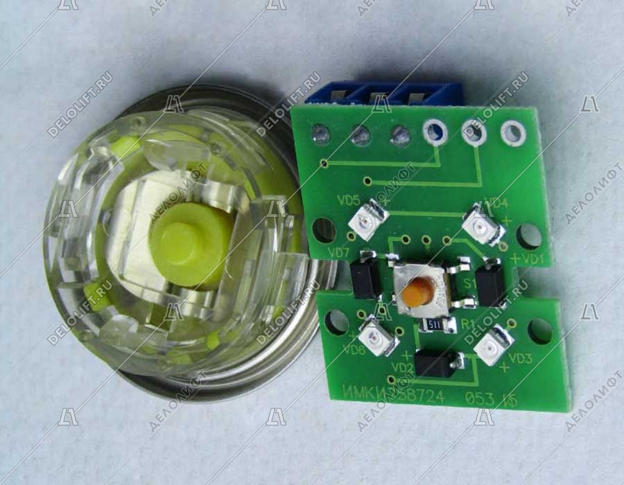 Кнопка вызова/приказа, ВКЛ13А-6-39И22, Стоп, красная индикация