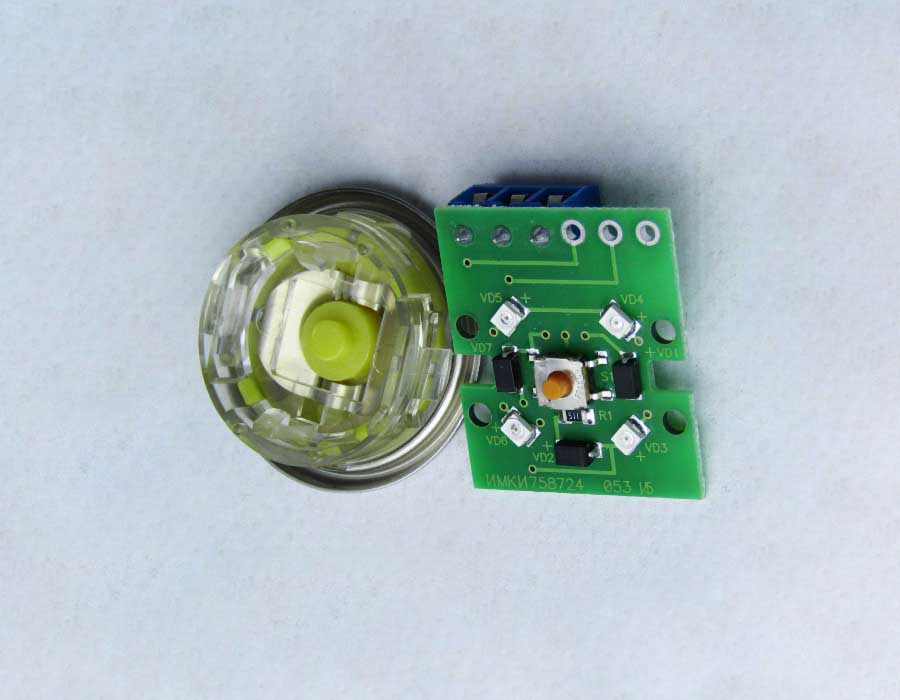 Кнопка вызова/приказа ВКЛ13А-7-4И, 11 этаж, с Брайлем, красная индикация