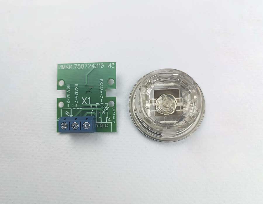 Кнопка вызова/приказа ВКЛ13А-7-4И, 2 этаж, с Брайлем, красная индикация