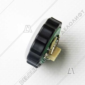 Кнопка вызова, BR27B, круглая, шлифованная, синяя подсветка (разъем AMP)