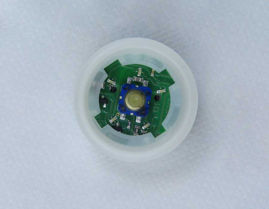 Базовый элемент кнопки приказа, KSS, открывание дверей, белый ободок, янтарная подсветка