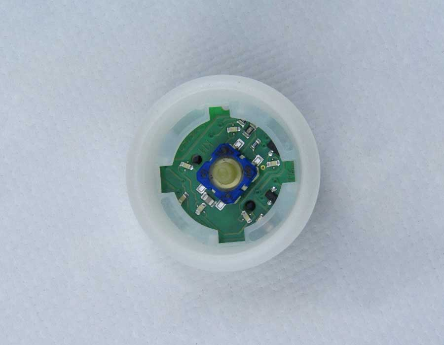 Базовый элемент кнопки приказа, KSS, открывание дверей, белый ободок, янтарная подсветка