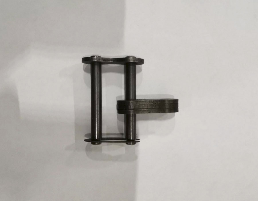 Соединительное звено, двухрядной цепи привода поручня эскалатора, шаг - 19,05 мм, тип B