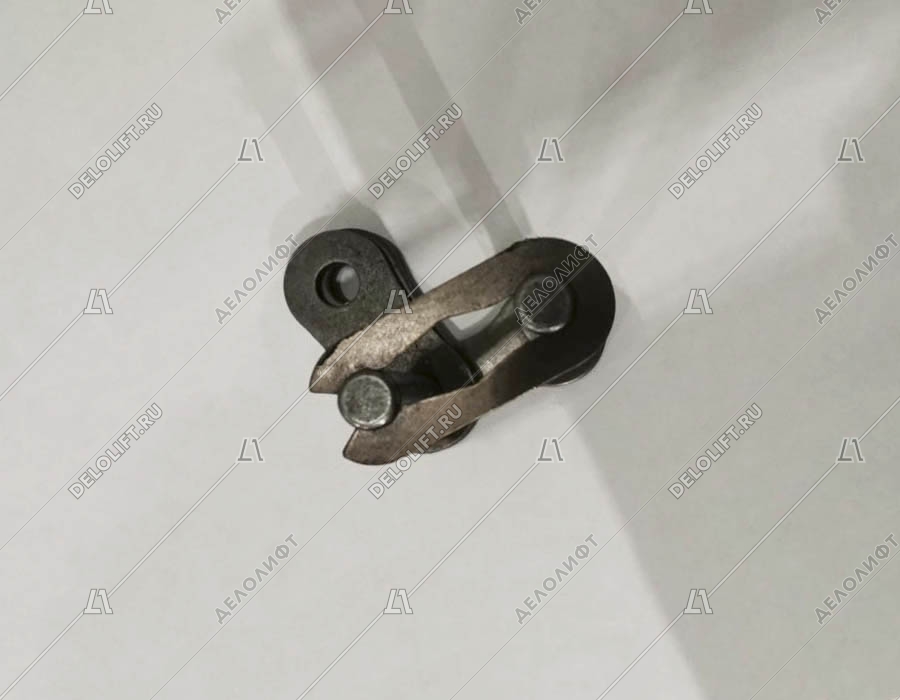 Соединительное звено, двухрядной цепи привода поручня эскалатора, шаг - 19,05 мм, тип A