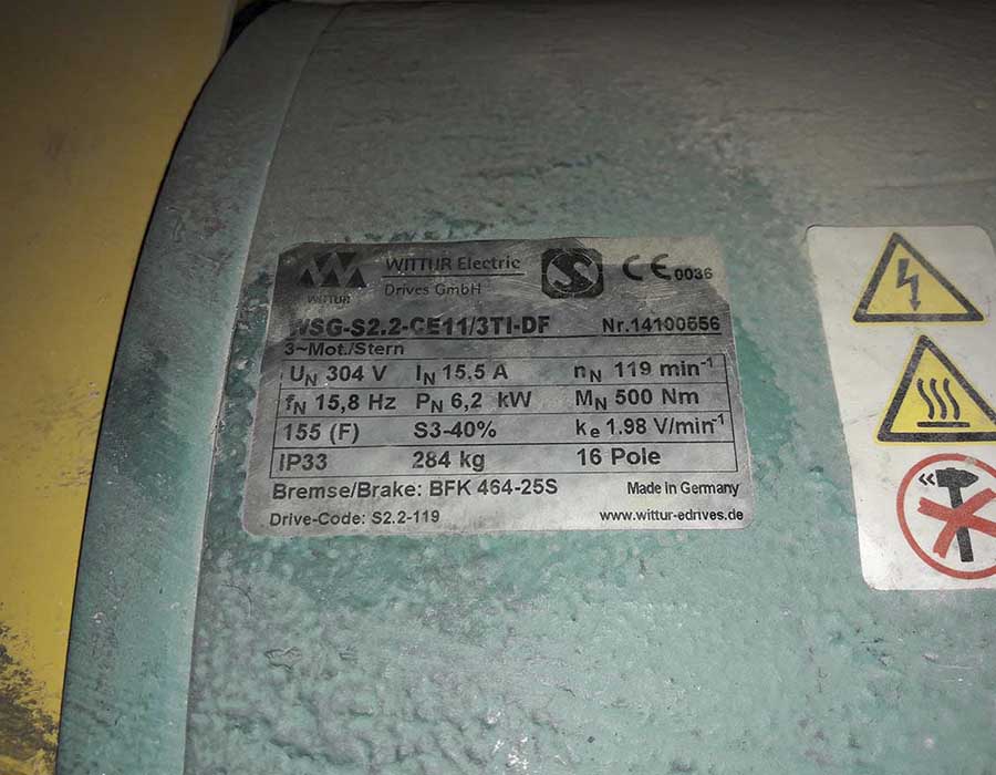 Лебедка, WSG-S2.2-CE11/3TI-DF, безредукторная