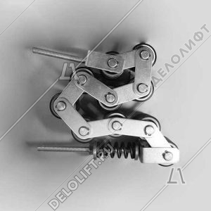 Прижимная цепь поручня, 10 роликов, шаг - 60 мм, ролик 50*50 мм