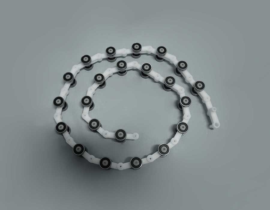 Цепи огибающие балюстрады эскалатора