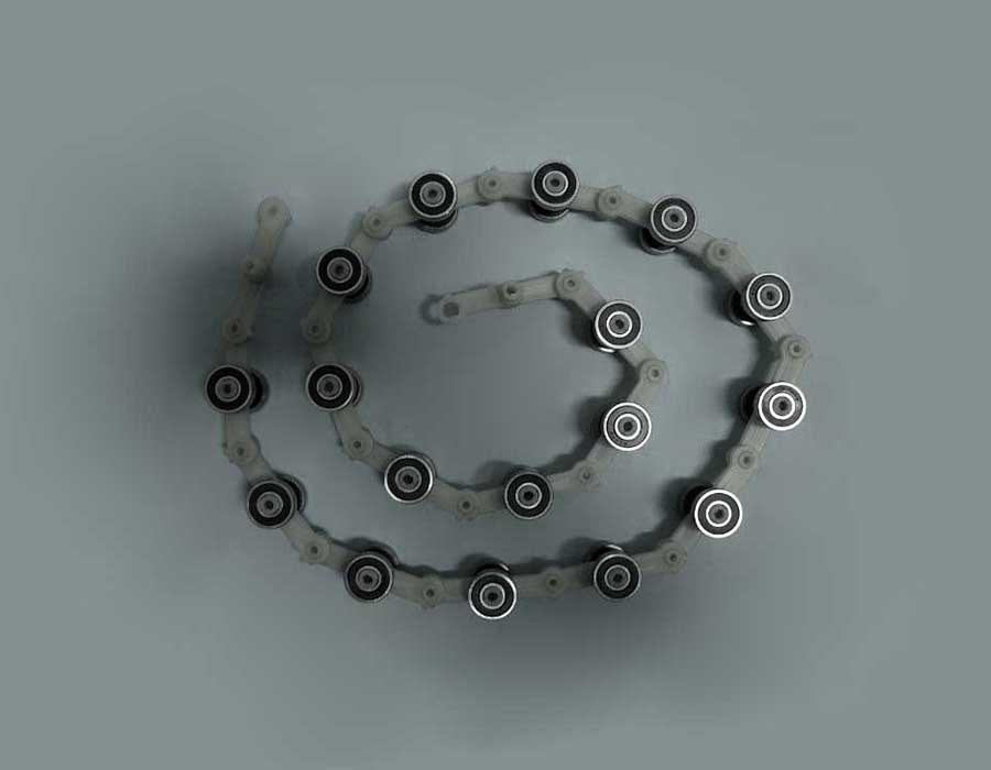 Цепь отклоняющая/огибающая/обводная, 17 звеньев, двойная вилка