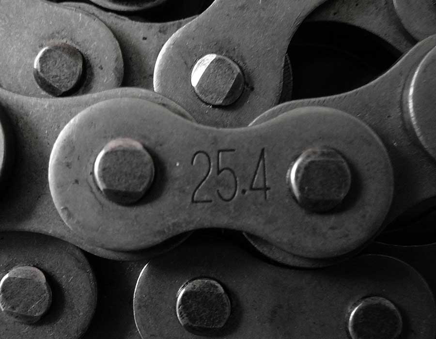 Цепь привода поручня, двухрядная, шаг - 25,4 мм, тип В, усиленная (HY)