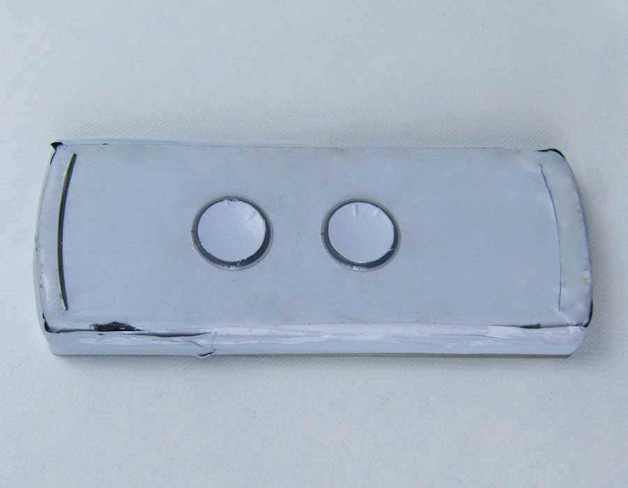 Панель/пост вызова, BR27B, 2 кнопки, шлифованная поверхность, голубая подсветка