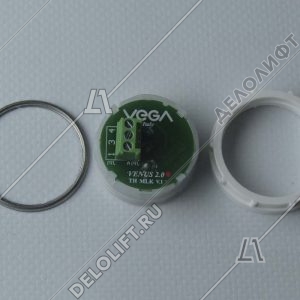 Кнопка вызова/приказа, Venus, 4 этаж, с кодом Брайля, красная подсветка (разъем MLK)