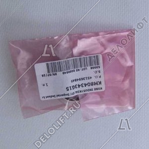 Базовый элемент кнопки приказа, серый корпус, янтарная подсветка, KM804343G15