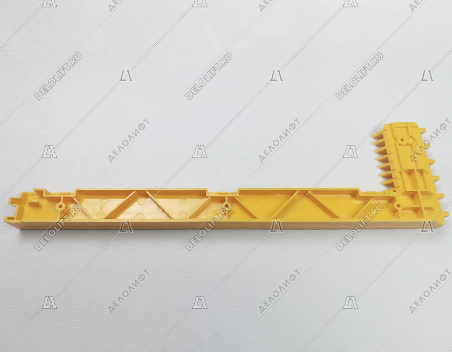 Демаркационная линия, левая, L - 402 мм, жёлтая, пластик (ступень алюминий)