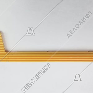 Демаркационная линия, левая, L - 402 мм, жёлтая, пластик (ступень алюминий)