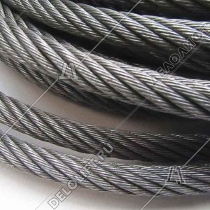 Канат/трос тяговый, d - 10,5 мм, ГОСТ 3077-80, 6х19+1о.с., 57,5кН, стальной, грузовой, левая свивка