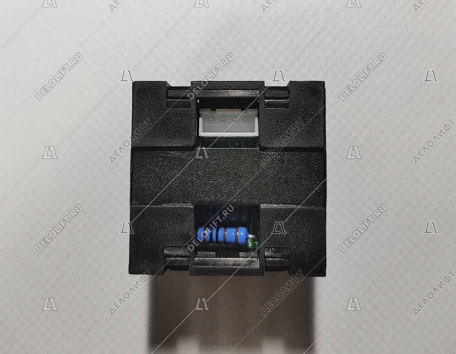 Кнопка вызова/приказа, квадратная, стрелка вниз, зеленая подсветка