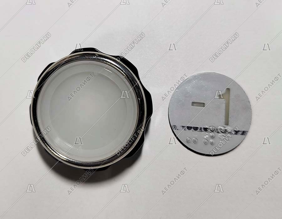 Кнопка вызова/приказа, -1 этаж, тип BR34C, синяя подсветка кнопки и символа, с Браилем