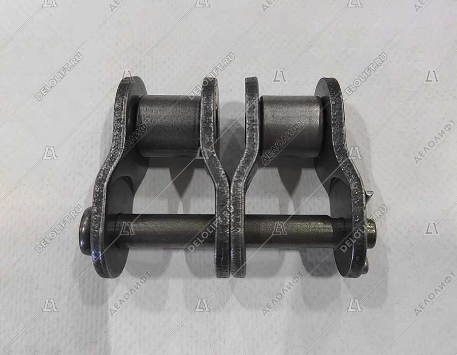 Переходное звено, двухрядной цепи привода поручня эскалатора, шаг - 31,75 мм, тип A, усиленное (HY)