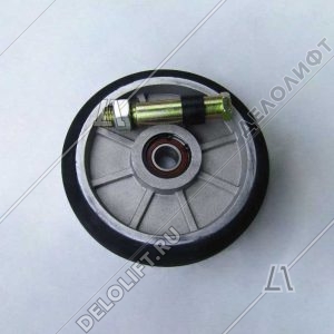 Ролик башмака кабины/противовеса, WRG150, D — 150 мм, W — 27 мм, боковой, подшипник 6003, с осью