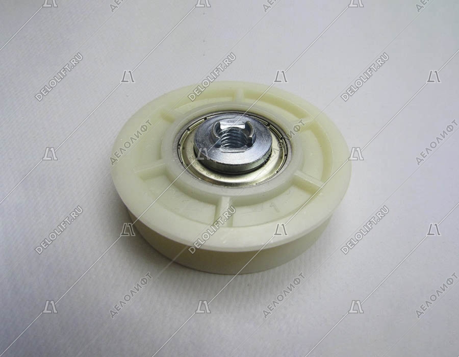 Ролик каретки дверей кабины/шахты, D - 74 мм, d - 64 мм, толщина 16 мм, подшипник 6203Z (отверстие М10)