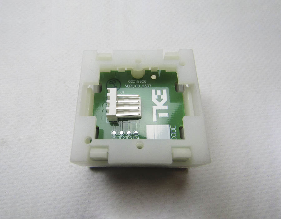 Кнопка вызова/приказа, KT40, 40×40, голубая подсветка, -3 этаж, низкая, с Брайлем