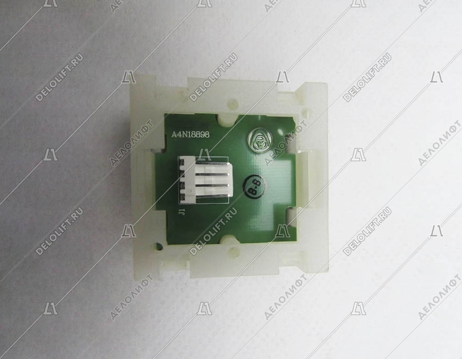 Кнопка вызова/приказа, тип KT40 STEP C, 40х40 мм, 17 этаж, глубина 25 мм, голубая подсветка, с Брайлем (европейский вариант)