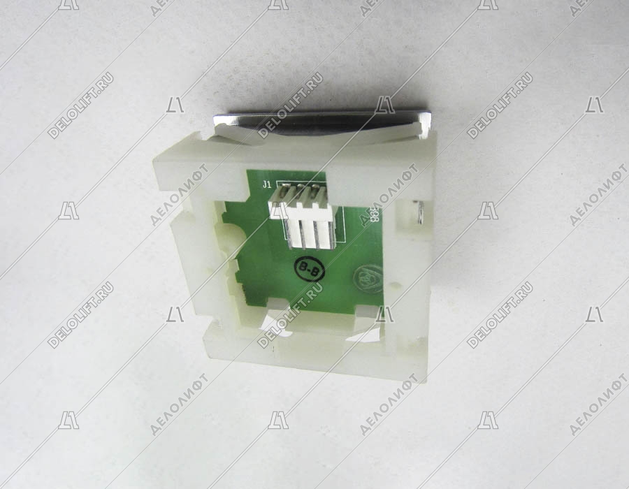 Кнопка вызова/приказа, тип KT40 STEP C, 40х40 мм, 17 этаж, глубина 25 мм, голубая подсветка, с Брайлем (европейский вариант)