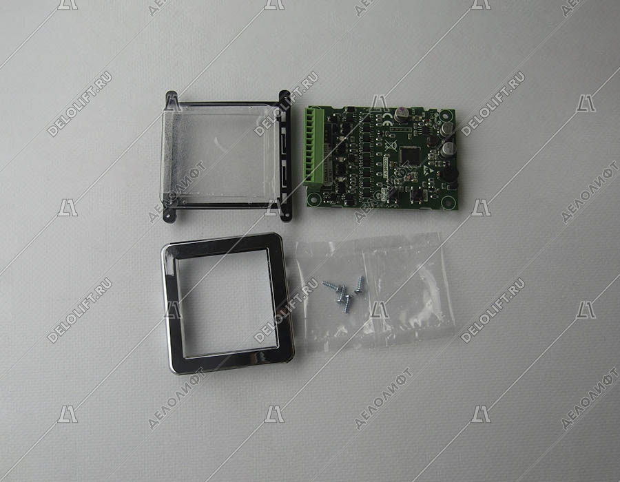 Индикатор, ICARO LCD646 v.3, синий фон, в сборе с рамкой