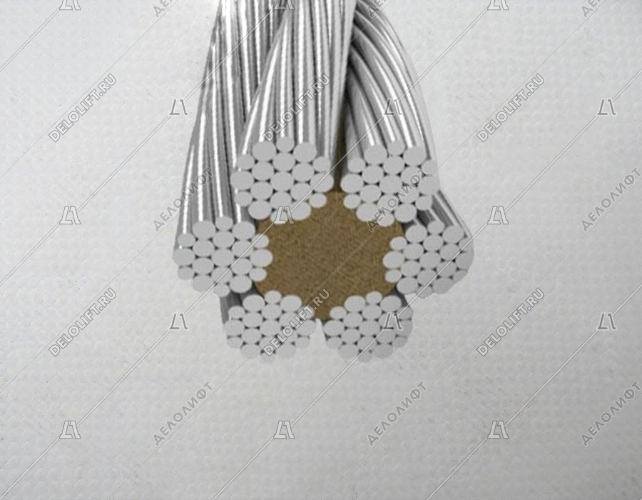 Канат/трос тяговый, d - 30,5 мм, ГОСТ 2688-80, 6х19+1о.с., 520кН, стальной